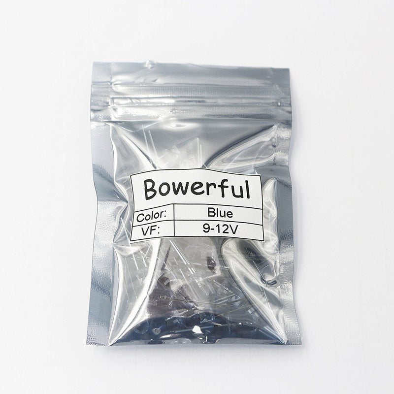 Bowerful 100pcs 12V 5mm Blue LED Built-in Resistor 9V Gauge Cluster Instrument Light Emitting diodes - Image 3
